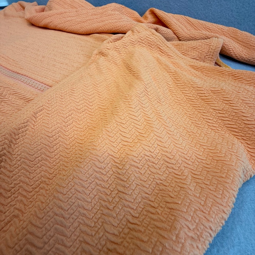 Womens Dippin Daisy's Orange Swim Textured Half Zip Long Sleeved Rash Guard M - Picture 8 of 8